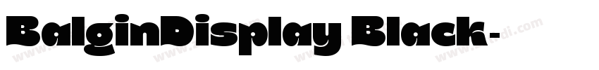 BalginDisplay Black字体转换